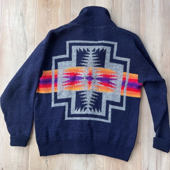 Vintage Pendleton Chief Joseph Wool Cardigan Sweater Size Medium